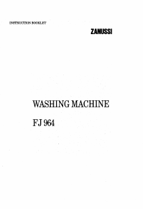 Handleiding Zanussi FJ 964 Wasmachine