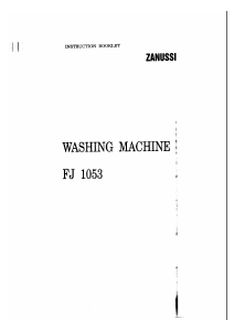 Manual Zanussi FJ 1053 Washing Machine