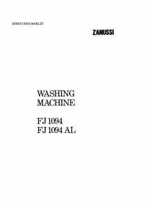 Manual Zanussi FJ 1094 AL Washing Machine