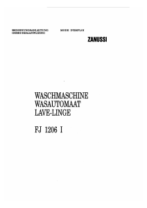 Bedienungsanleitung Zanussi FJ 1206 I Waschmaschine