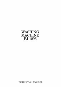Manual Zanussi FJ 1295 Washing Machine