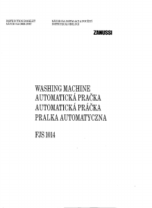 Instrukcja Zanussi FJS 1014 Pralka