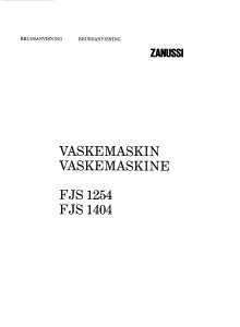 Brugsanvisning Zanussi FJS 1404 Vaskemaskine