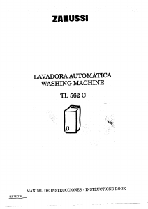 Manual de uso Zanussi TL562C Lavadora