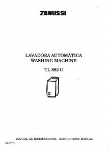 Manual de uso Zanussi TL862C Lavadora