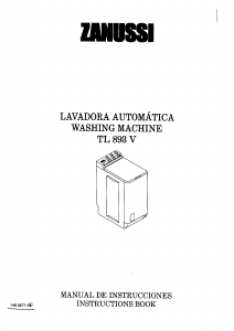 Manual Zanussi TL893V Washing Machine