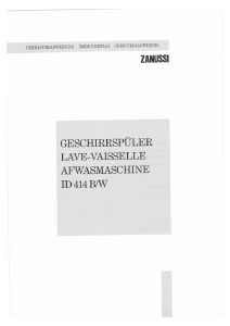 Mode d’emploi Zanussi ID 414 B Lave-vaisselle