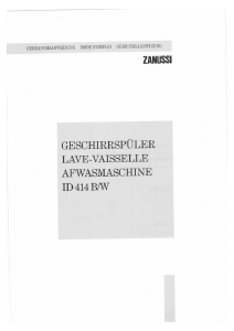 Handleiding Zanussi ID 414 W Vaatwasser