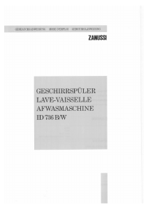 Handleiding Zanussi ID 736 W Vaatwasser