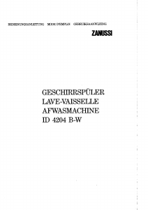 Handleiding Zanussi ID 4204 B Vaatwasser