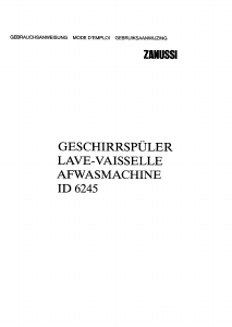 Handleiding Zanussi ID 6245 W Vaatwasser