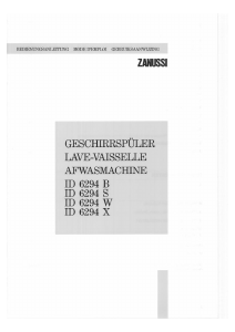 Handleiding Zanussi ID 6294 S Vaatwasser