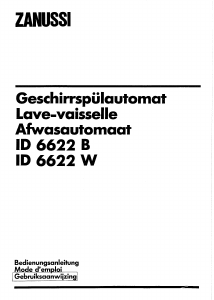 Handleiding Zanussi ID 6622 W Vaatwasser