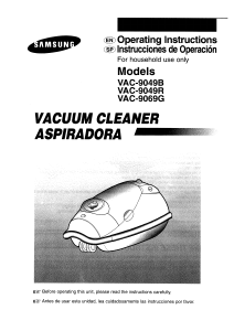 Manual de uso Samsung VAC-9069G Aspirador
