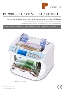 Bedienungsanleitung Pecunia PC 900 SE3 Banknotenzähler