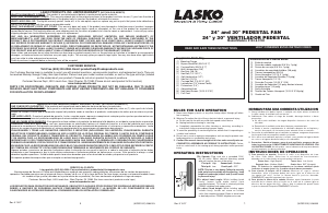 Manual de uso Lasko 3130 Ventilador