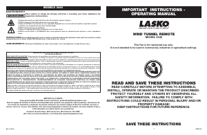 Manual de uso Lasko 3440 Wind Tunnel Ventilador
