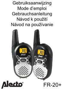 Manuál Alecto FR-20 Přenosná vysílačka