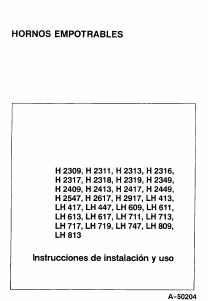 Manual de uso Balay LH711 Horno