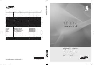 Mode d’emploi Samsung UE37C6620UK Téléviseur LED