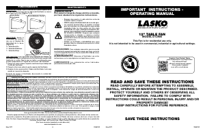 Handleiding Lasko D12900 Premium Ventilator