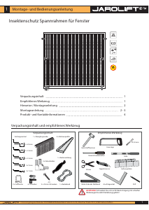 Bedienungsanleitung Jarolift 130x150 Fliegengitter