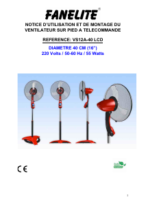 Mode d’emploi Fanelite VS12A-40 LCD Ventilateur