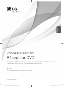 Mode d’emploi LG HT805TC Lecteur DVD