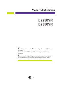 Mode d’emploi LG E2250VR Moniteur LCD