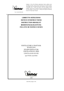 Manuale Bimar VP438A Ventilatore