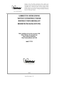 Mode d’emploi Bimar VT11 Ventilateur