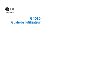 Mode d’emploi LG G4010 Téléphone portable