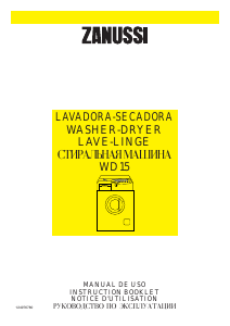 Manual Zanussi WD15 Washer-Dryer