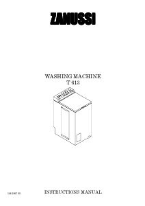 Manual Zanussi WJ1318V Washer-Dryer