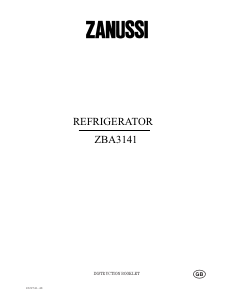 Bedienungsanleitung Zanussi ZBA3141 Kühlschrank