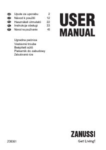 Manuál Zanussi ZOB361N Trouba