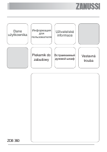 Instrukcja Zanussi ZOB360X Piekarnik