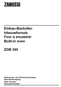 Manual Zanussi ZOB345W Oven