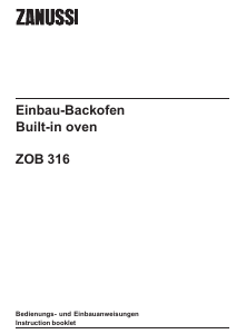 Bedienungsanleitung Zanussi ZOB316ST Backofen