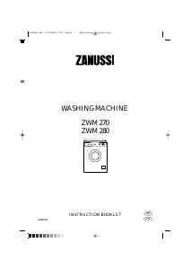 Handleiding Zanussi ZWM 280 Wasmachine