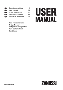 Manual Zanussi ZBB29455SA Fridge-Freezer