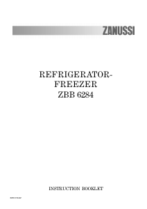 Manual Zanussi ZBB6284 Fridge-Freezer