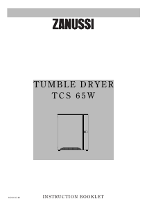 Manual Zanussi TCS 65 W Dryer