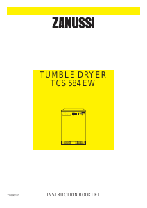 Manual Zanussi TCS 584 EW Dryer