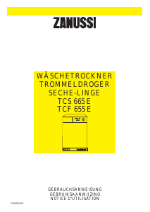 Handleiding Zanussi TCF 665 E Wasdroger