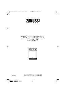 Manual Zanussi TC 482 W Dryer