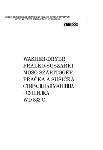 Handleiding Zanussi WD832C Was-droog combinatie