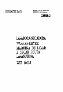 Manual Zanussi WDI1003J Máquina de lavar e secar roupa