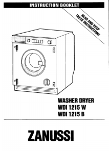 Handleiding Zanussi WDI1215B Was-droog combinatie