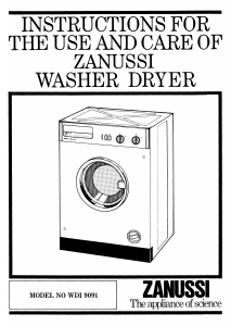 Manual Zanussi WDI9091 Washer-Dryer